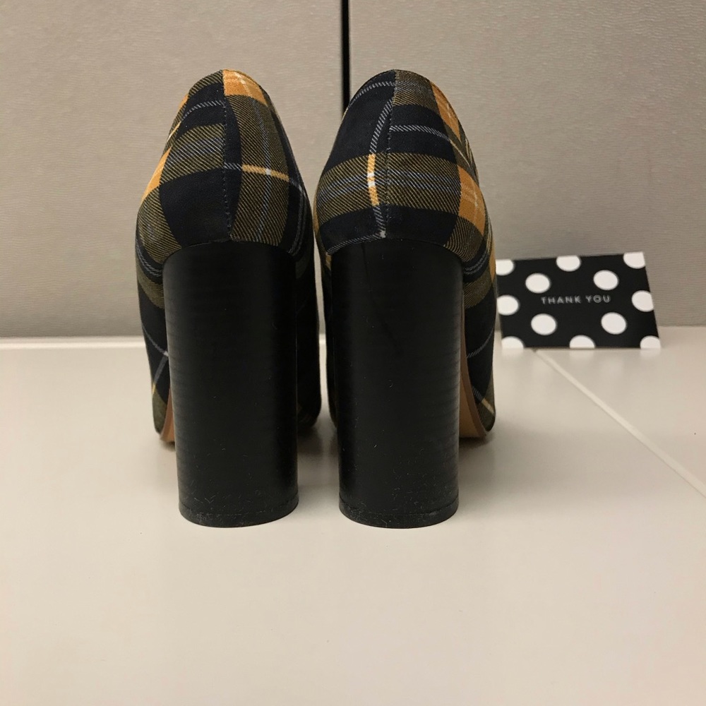 Plaid Block Heels - Picture 4 of 6